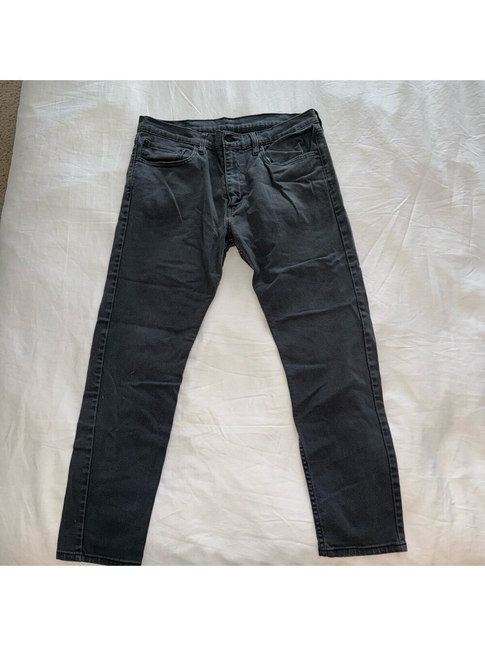 Men's Slim Fit Dark Washed Grey Jeans